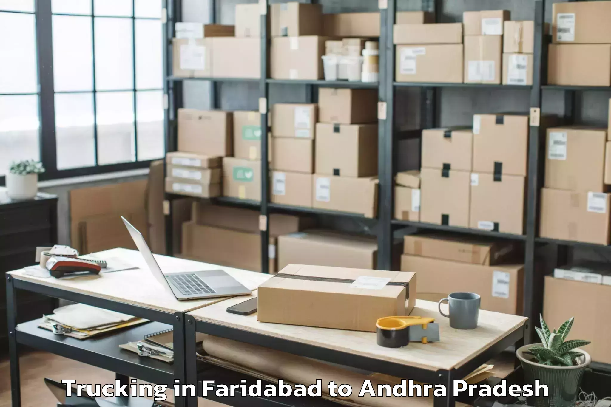 Leading Faridabad to Pedakakani Trucking Provider